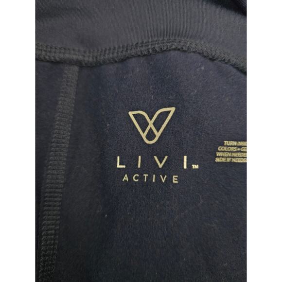 Livi Active By Lane Bryant Nacy Blue Silver Strip Athletic Leggings 22/24 - Picture 3 of 5